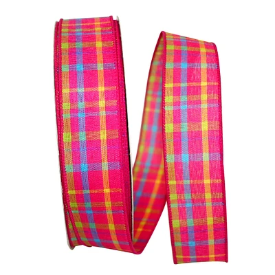 Reliant 1.5" Breezeway Plaid Wired Ribbon