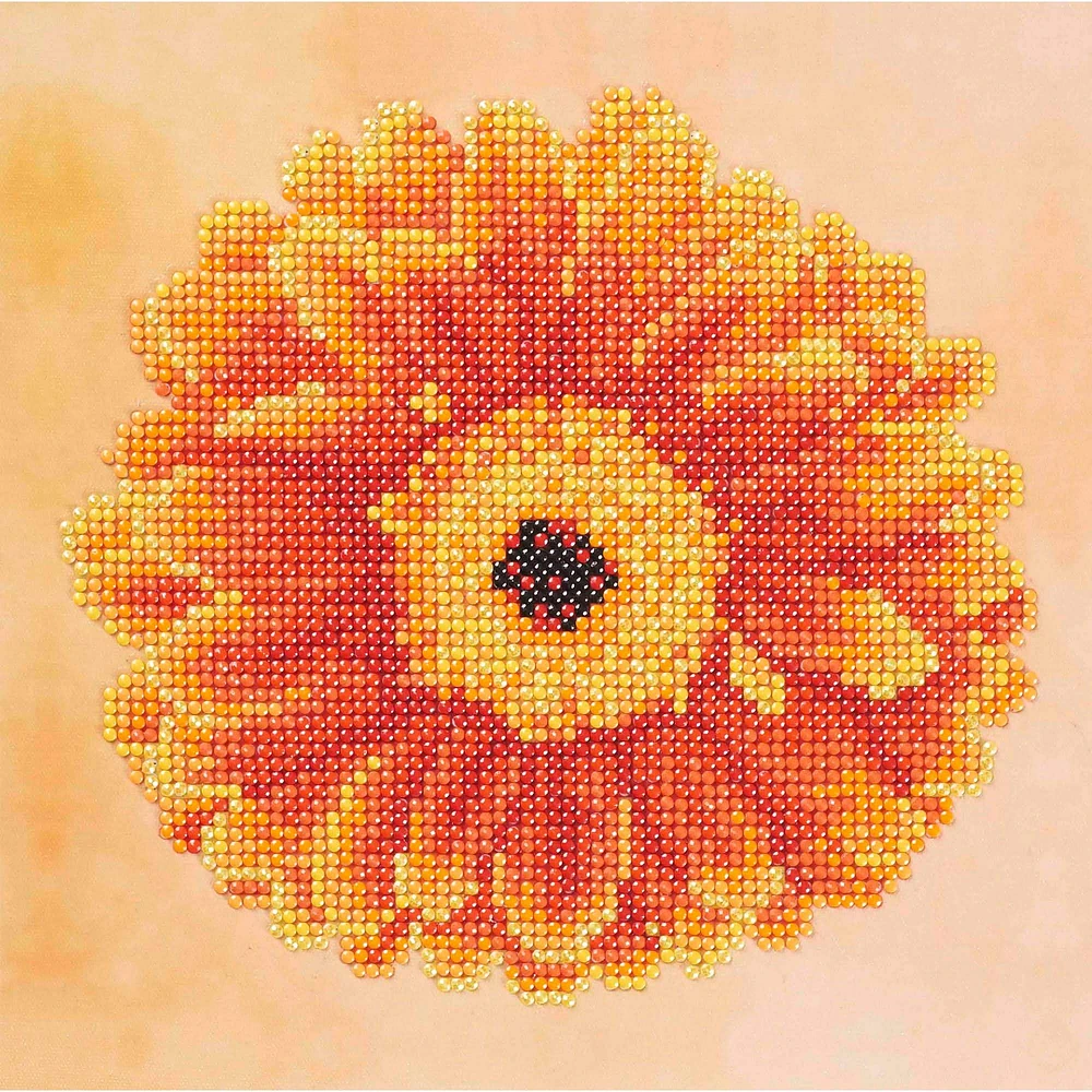 Sparkle Art Beginner Orange Flower Diamond Painting Kit