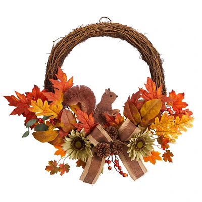 26" Fall Harvest with Bunny Autumn Wreath