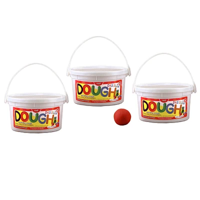 Hygloss® Dazzlin' Dough 3lb. Red Modeling Compound Tub, 3ct.