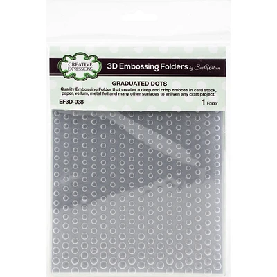 Creative Expressions Graduated Dots 3D Embossing Folder