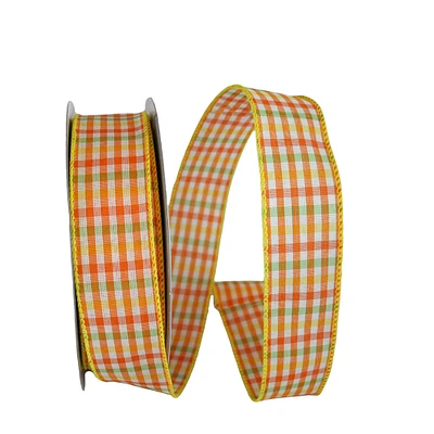 Reliant Gingham Check Bright Wired Ribbon