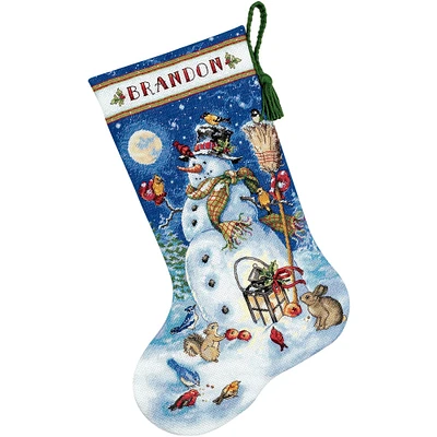 Dimensions® Gold Collection Snowman & Friends Stocking Counted Cross Stitch Kit