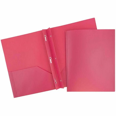 JAM Paper Plastic 2 Pocket POP Folders with Clasps
