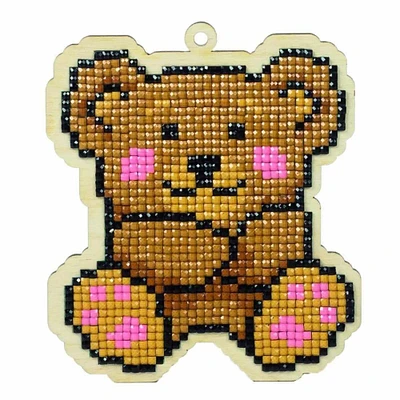 Wizardi Teddy Diamond Painting Ornament Kit