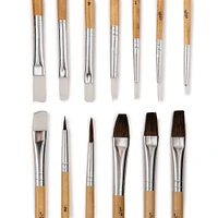 12 Packs: 25 ct. (300 total) Necessities™ Multi Purpose Long & Short Handle Brush Set by Artist's Loft®