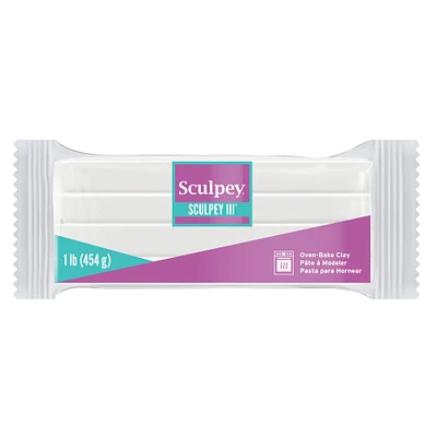 6 Pack: 1lb. White Sculpey III® Oven-Bake Clay