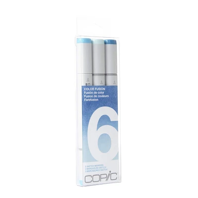 6 Packs: 3 ct. (18 total) Copic® Sketch Marker Color Fusion Set 6, Blue