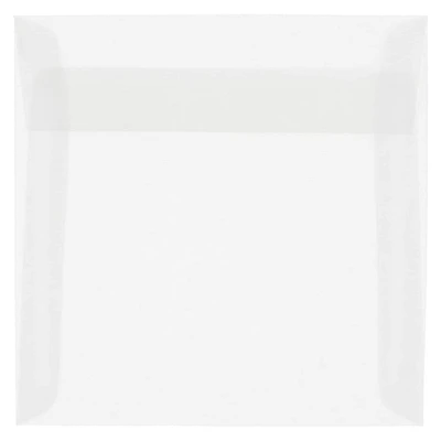 JAM Paper 5.5" x 5.5" Square Translucent Vellum Invitation Envelopes