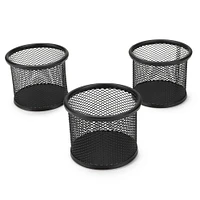 Mind Reader 3 Pack Black Mesh Paper Clip Holder