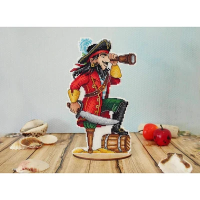 MP Studia Brave Pirate Plastic Canvas Counted Cross Stitch Kit