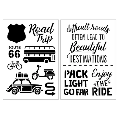 12 Pack: Road Trip Stencils, 7" x 10" by Craft Smart®