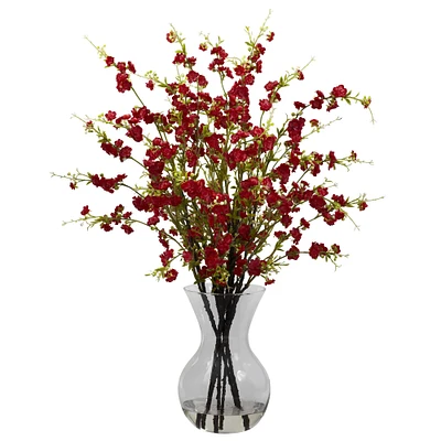 30" Red Cherry Blossoms Arrangement in Vase