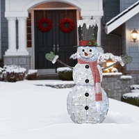 4ft. Pre-Lit Fabric Snowman