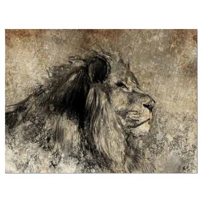 Designart - Lion in Sepia