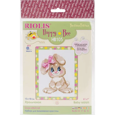 RIOLIS Baby Rabbit Counted Cross Stitch Kit