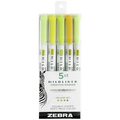 Zebra Mildliner™ Yellows Double Ended Creative Marker Set