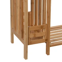 Organize It All Bamboo Shoe Rack with Umbrella Stand