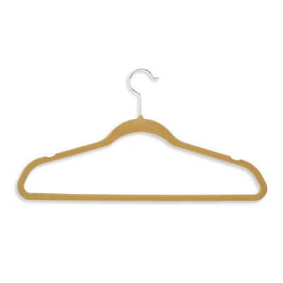 Honey Can Do Tan Flocked Suit Hanger, 50ct.