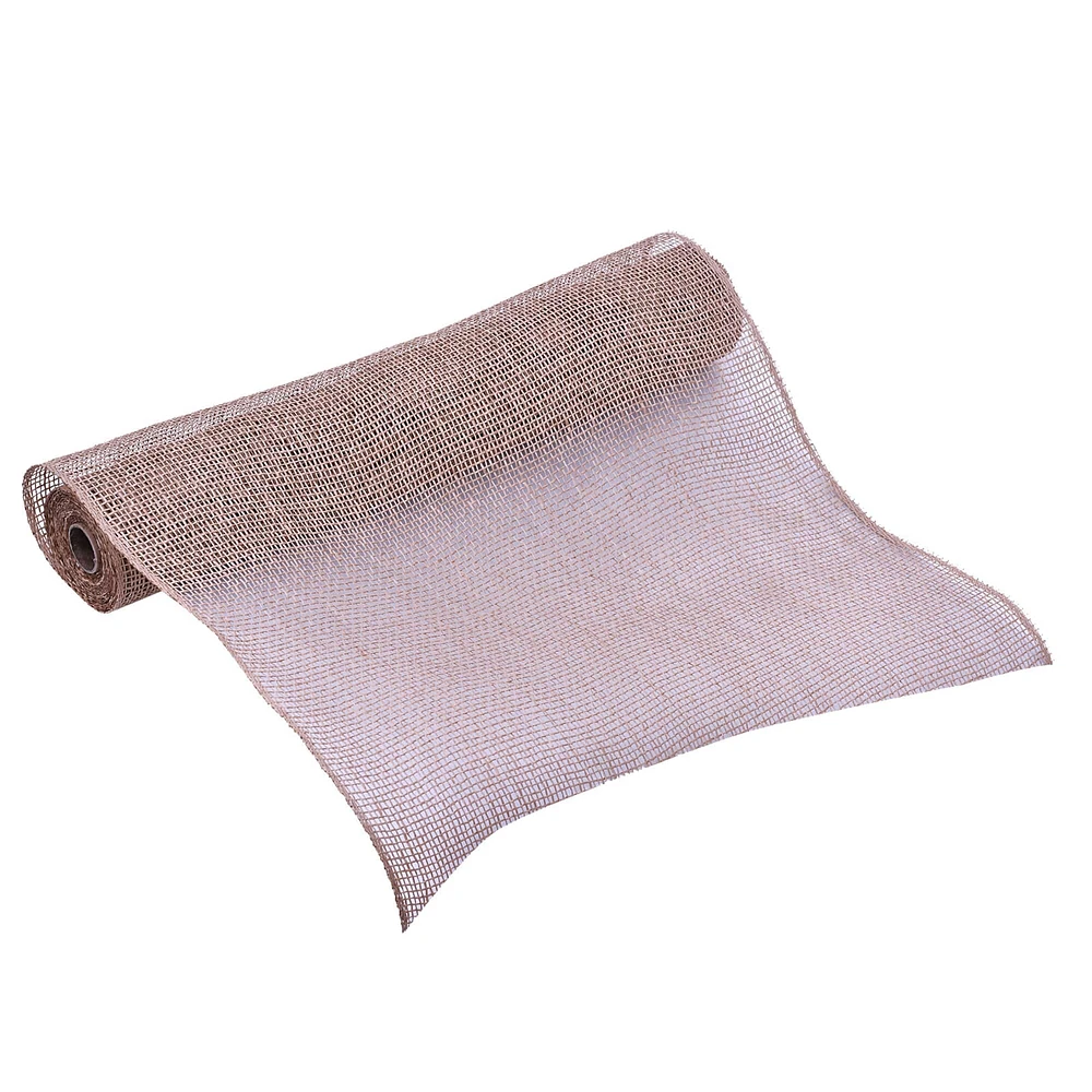 21" Beige Poly Burlap Mesh by Celebrate It™