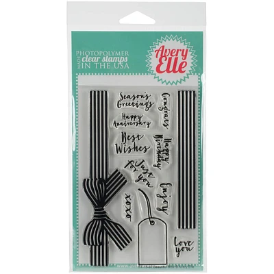 Avery Elle Beautiful Bow Clear Stamp Set