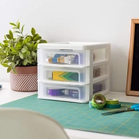 8 Pack: IRIS 7" Clear Tabletop Storage Drawers