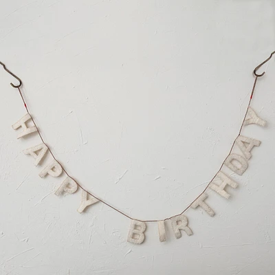 6ft. Natural Felt Happy Birthday Banner