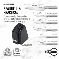 Farberware Edgekeeper® 11-Piece Stainless Steel Knife Block Set