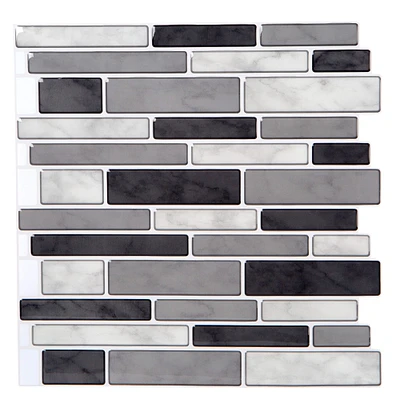 Simplify Peel & Stick Gray Wall Tile Pack