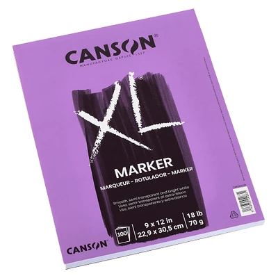 12 Pack: Canson® XL® Bright White Marker Pad, 9" x 12"