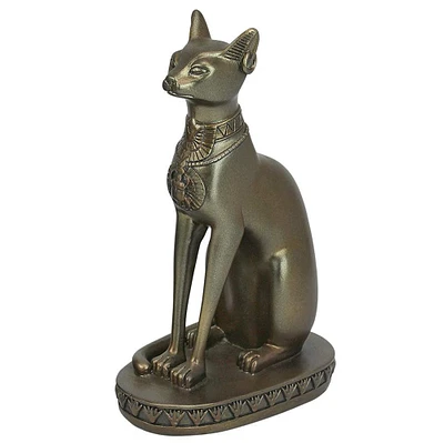 7.5" Gold Cat Goddess of Ancient Egypt Statue