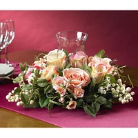 8.5" Rose Candelabrum Silk Flower Arrangement