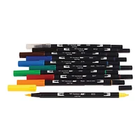 6 Packs: 10 ct. (60 total) Tombow Primary Palette Dual Brush Pen Set