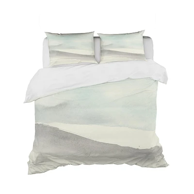 Designart 'minimal geometric Zen I' Geometric Bedding Set - Duvet Cover & Shams