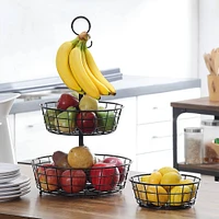 SunnyPoint Black 3 Tier Wire Basket Stand