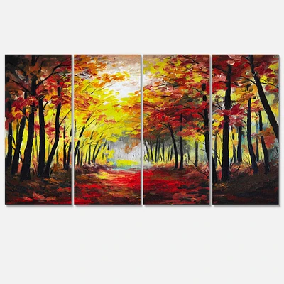 Designart - Walk Through Autumn Forest