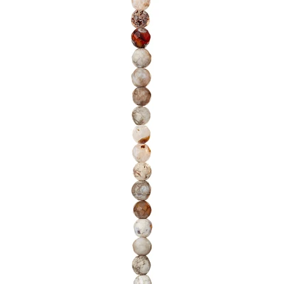12 Pack: Natural Agate Round Beads, 6mm by Bead Landing™