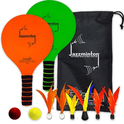Funsparks® Jazzminton® Deluxe Paddle Ball Game with LED Birdie
