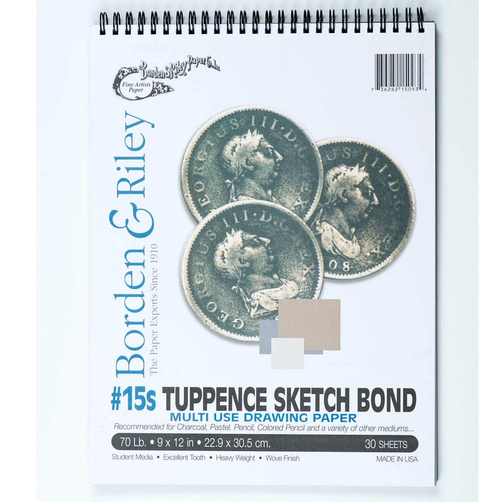 Borden & Riley® No.15 Tuppence Spiral Bound Sketch Bond Pad