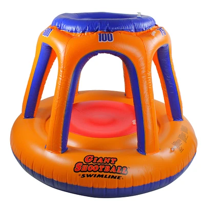 Swim Central 48" Orange & Blue Inflatable  Shoot Ball Swimming Pool Float Game