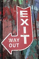 Metal 'Exit' Sign