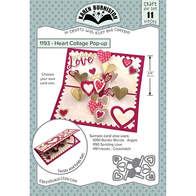 Karen Burniston Heart Collage Pop-Up Dies