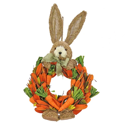 20" Carrot Wreath with Bunny