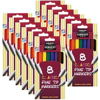 Sargent Art® Classic Fine Tip Markers, 12 Packs of 8