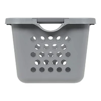 IRIS 30L Gray/Dark Gray Compact Laundry Basket Hamper, 3 Pack