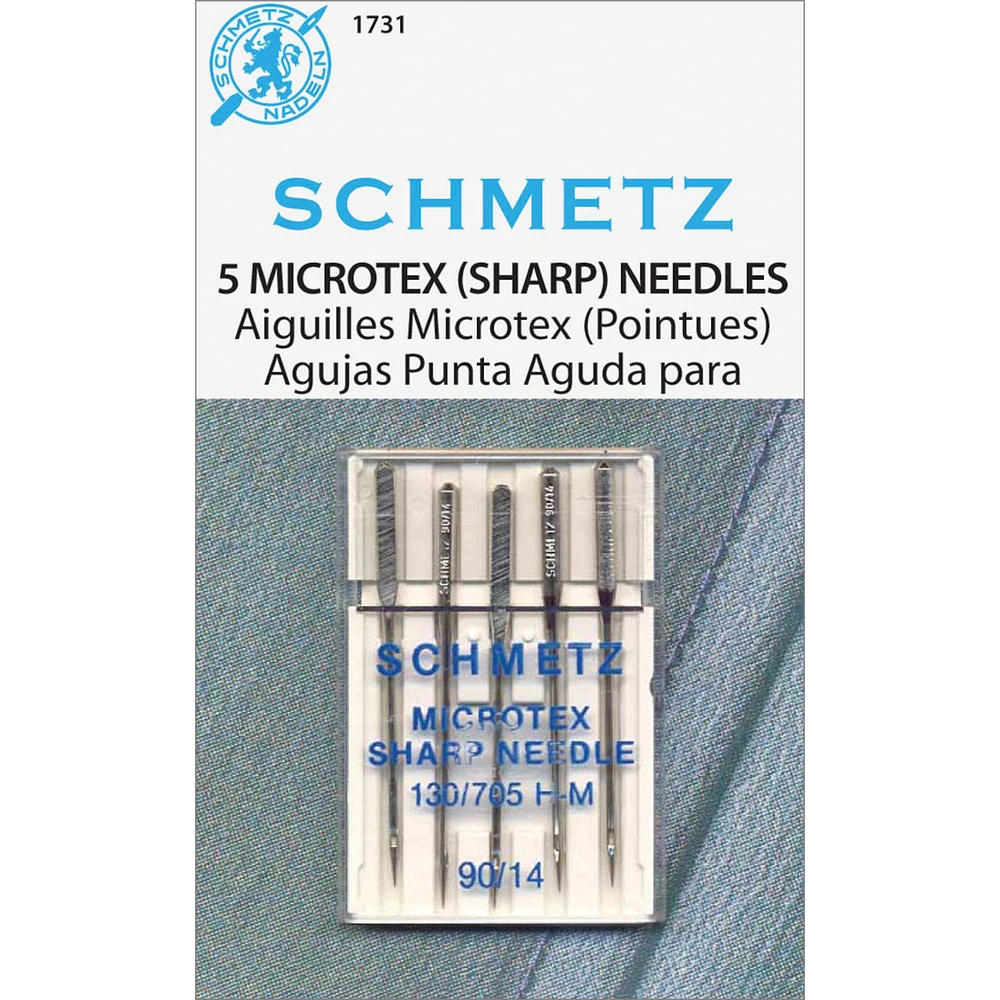 Euro-Notions SCHMETZ Microtex Sharp Machine Needles, 5ct.