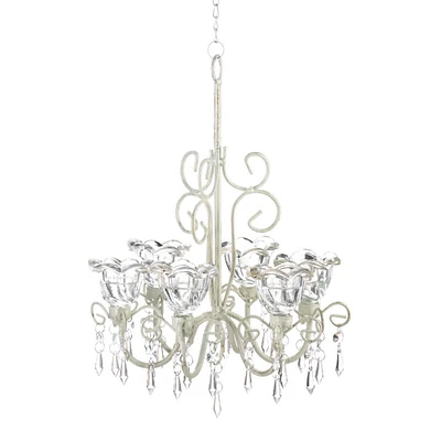 13'' Crystal Blooms Candle Chandelier