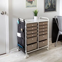 Honey Can Do 12-Drawer Metal Rolling Storage Cart