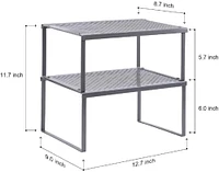 NEX™ Silver Stackable Metal Kitchen Cabinet & Counter Organizer