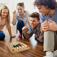 Toy Time 4-Player Wooden Shut the Box Game Set